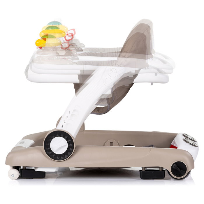 Premergator Chipolino Little Explorer 4 in 1, pana la 12 kg, sezut ajustabil, pliere usoara, panou muzical, Bej [4]