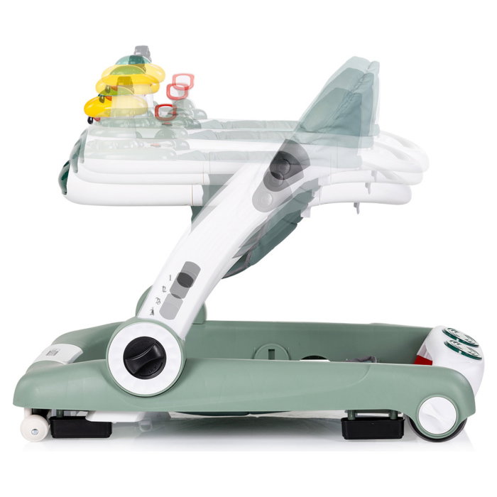 Premergator Chipolino Little Explorer 4 in 1, pana la 12 kg, sezut ajustabil, pliere usoara, panou muzical, Verde [4]