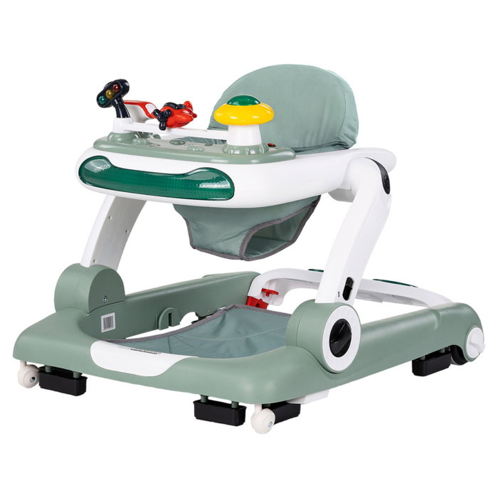 Premergator Chipolino Little Explorer 4 in 1, pana la 12 kg, sezut ajustabil, pliere usoara, panou muzical, Verde [1]
