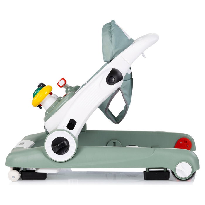 Premergator Chipolino Little Explorer 4 in 1, pana la 12 kg, sezut ajustabil, pliere usoara, panou muzical, Verde [6]