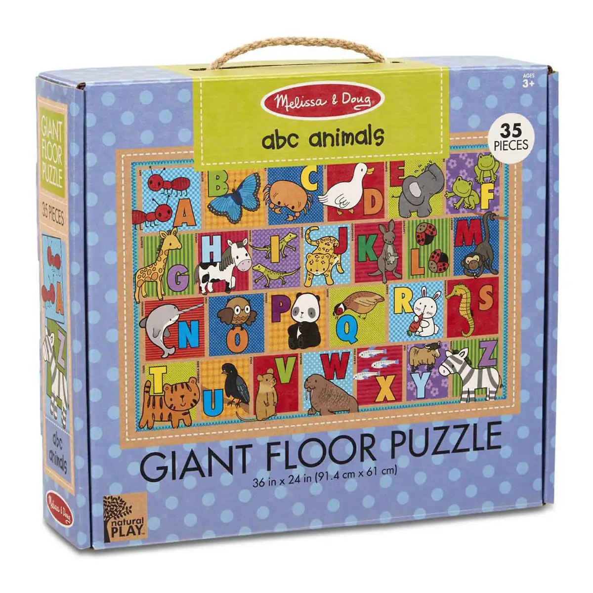 Primul meu puzzle de podea eco Alfabetul Animalelor - Melissa and Doug 7 ani [3]