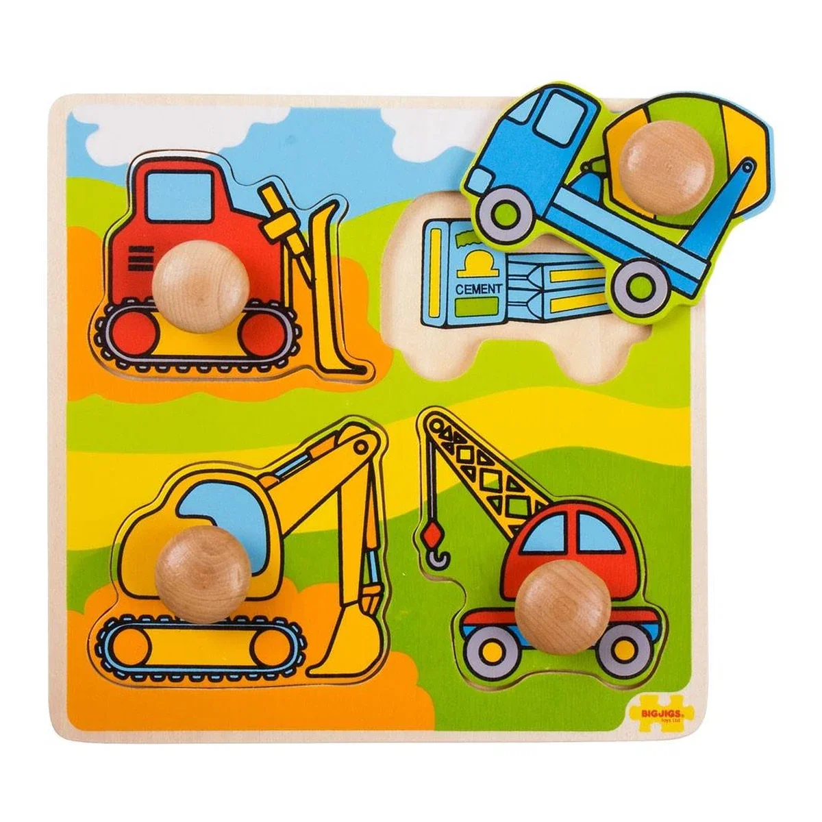 Primul meu puzzle - Santierul de constructii BIGJIGS Toys 12 luni + [1]