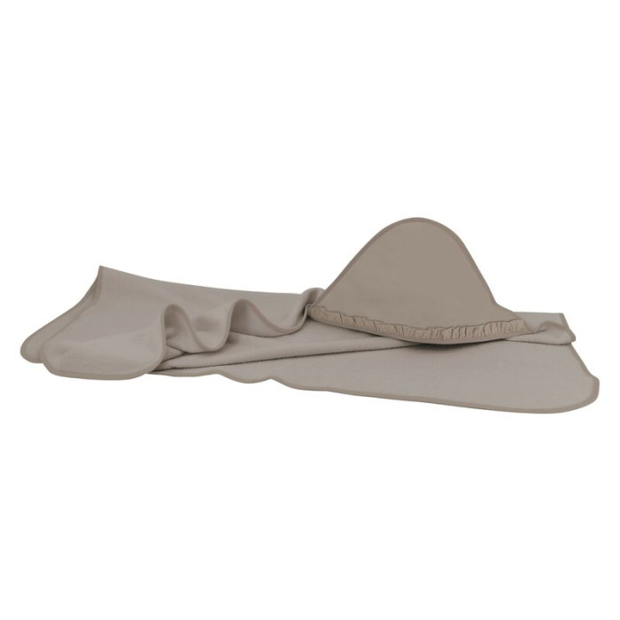 Prosop cu gluga, MimiNu, Mare, Cu volanas, Dimensiune 100x100 cm, Din bumbac si thermo fleece, Materiale certificate [1]