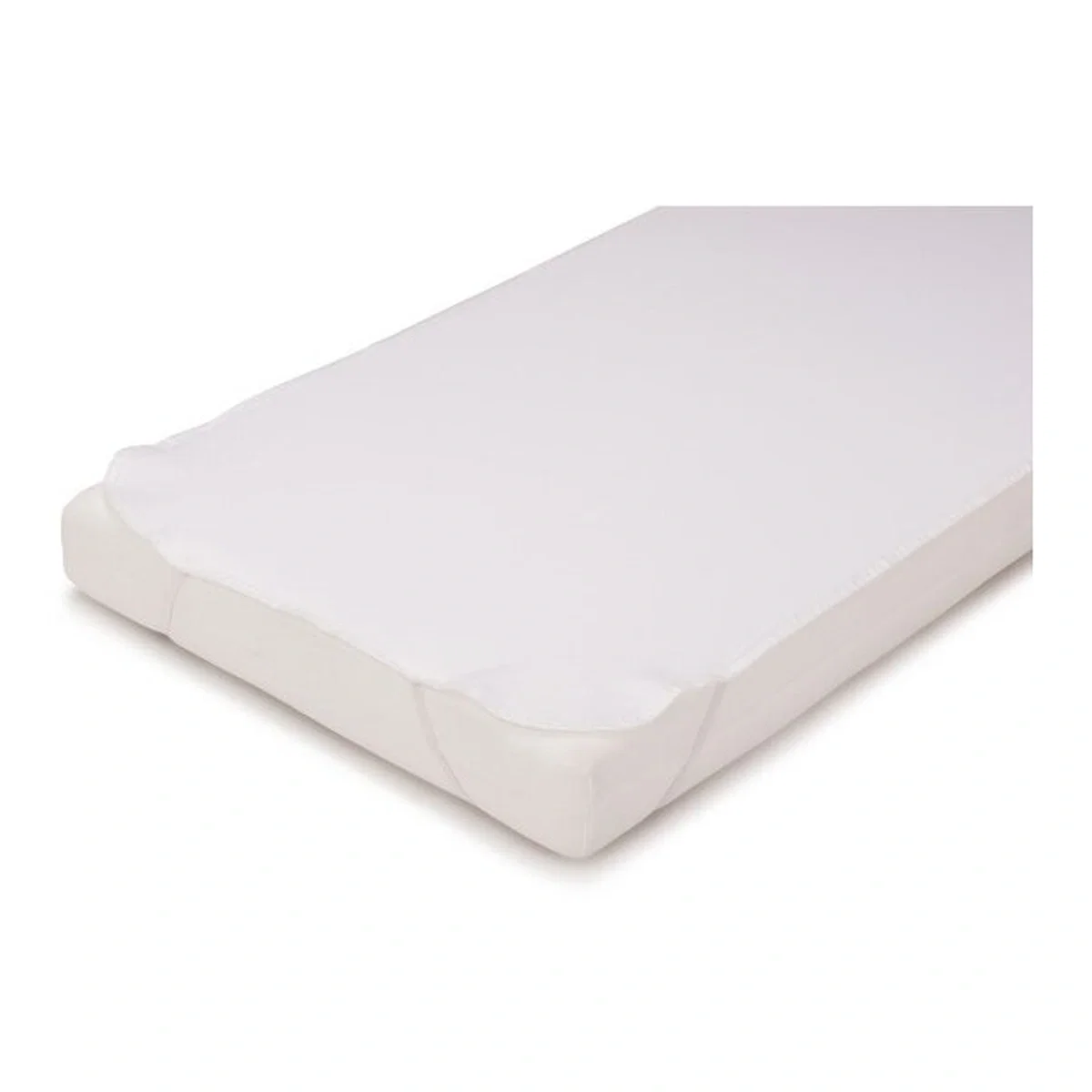 Protectie impermeabila, Petite&Mars, Pentru saltele de 120x60, Cu benzi elastice, Alb [1]