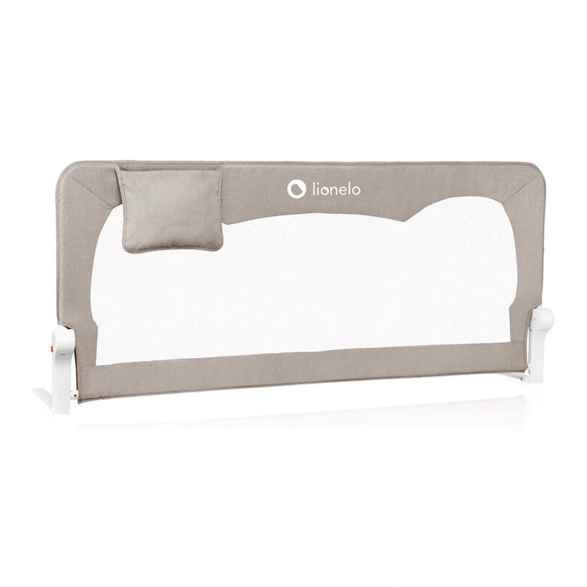 Protectie laterala pat, Lionelo, Hanna, Cu buzunar accesorii, 150x66 cm, Bej 18 luni+ [4]