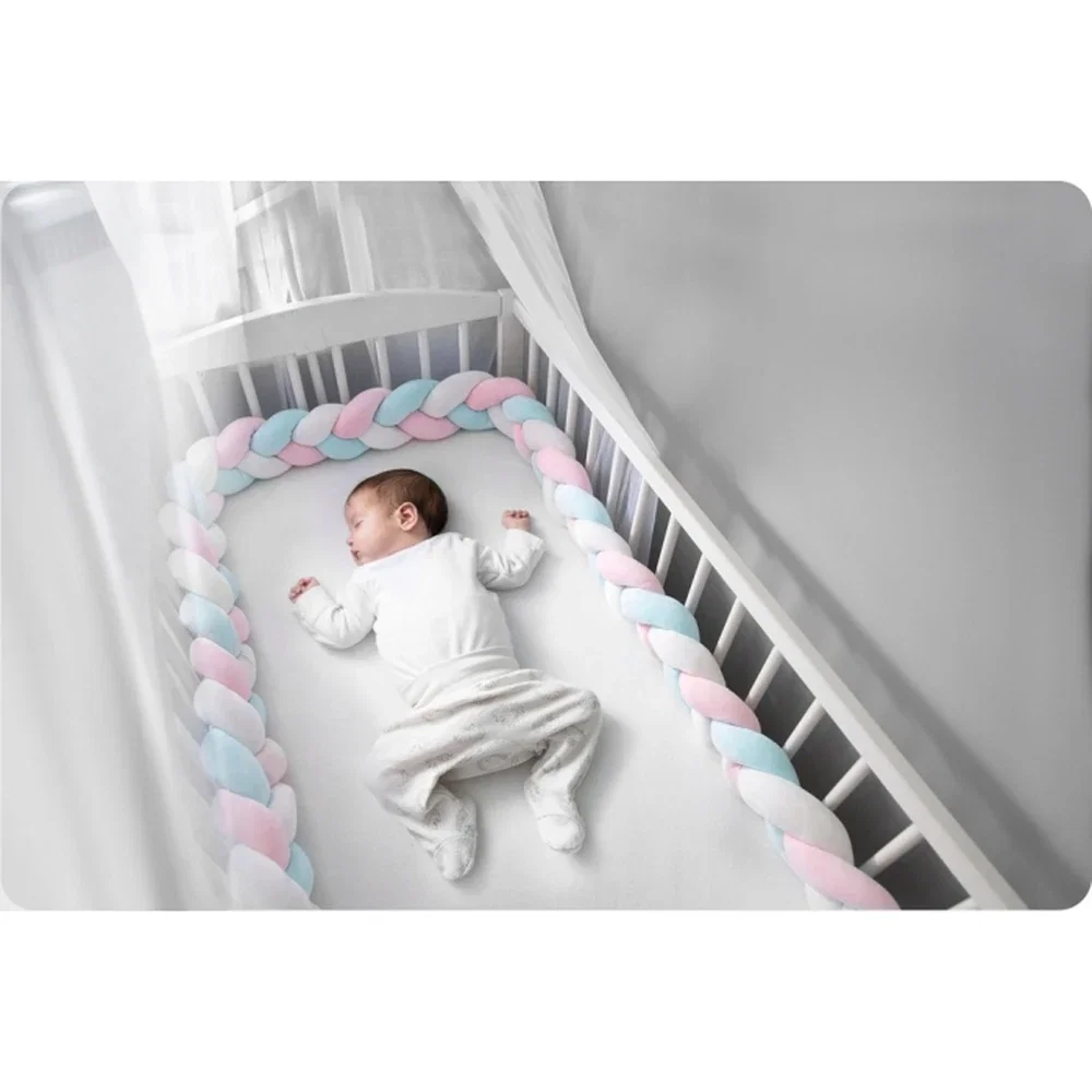 Protectie Laterala Pentru Patut, Impletita, 3 M, Albastru - Roz Ricokids [3]
