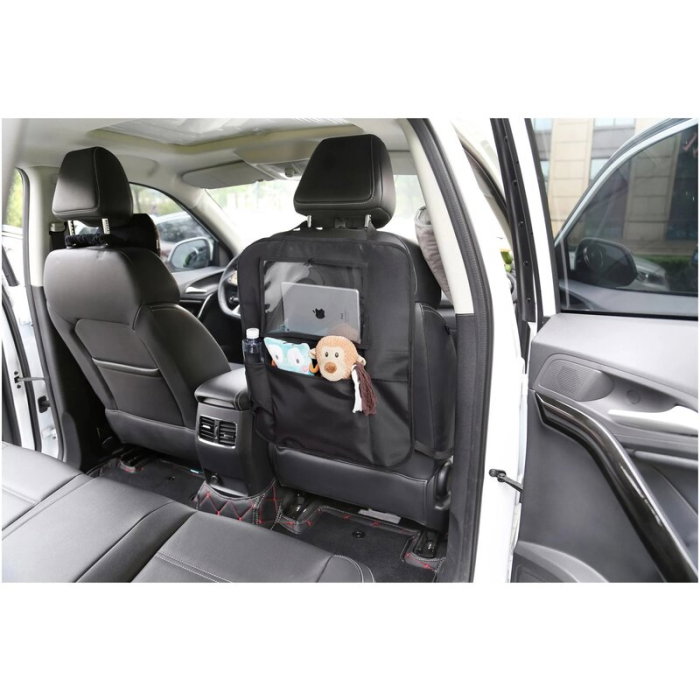 Protectie scaun auto, FreeON, Bancheta si spatar, Cu organizator, 3 in 1, Dimensiune 123x48.5 cm, Negru [14]