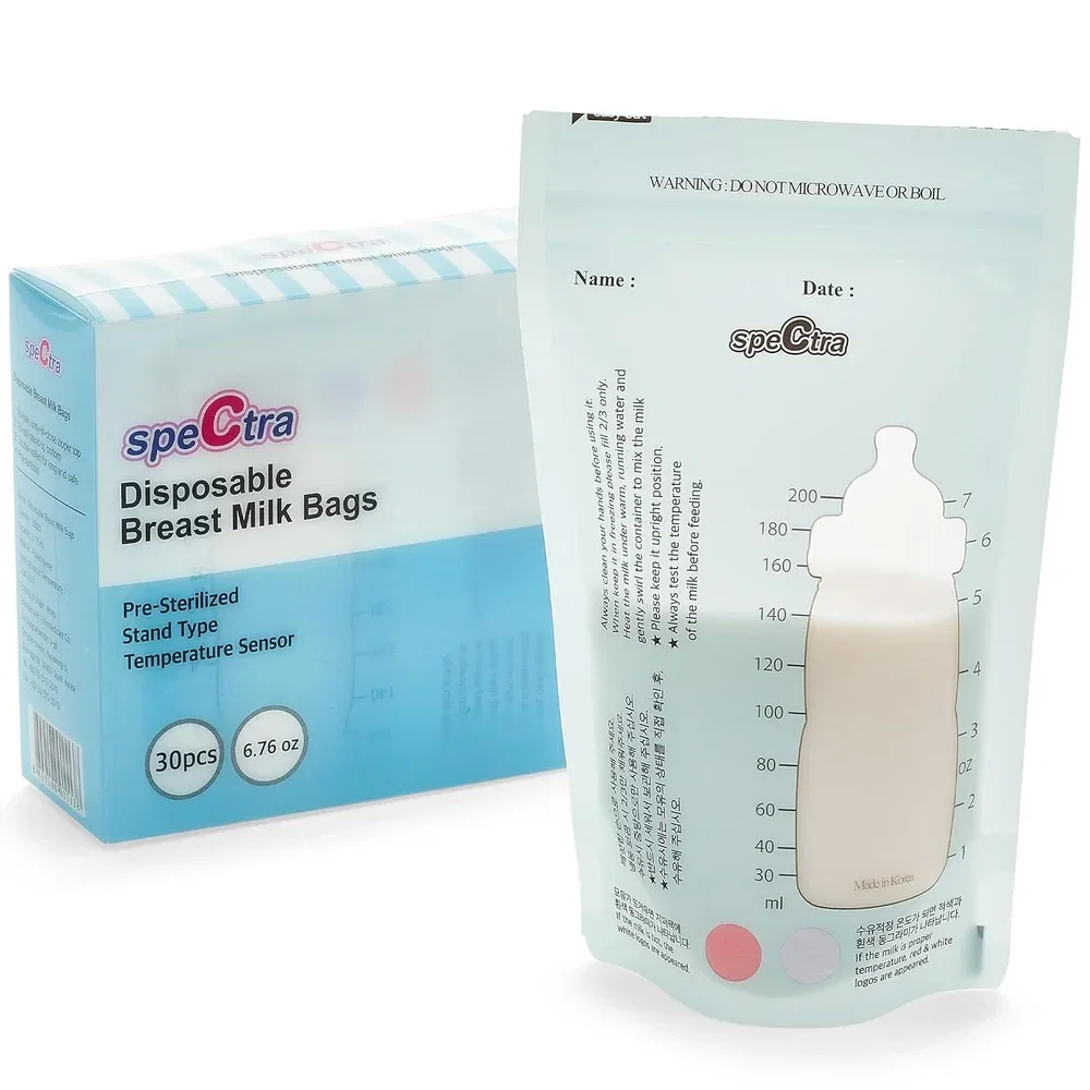 Pungi stocare lapte matern cu fermoar (30 buc.) SPECTRA 3 luni [1]