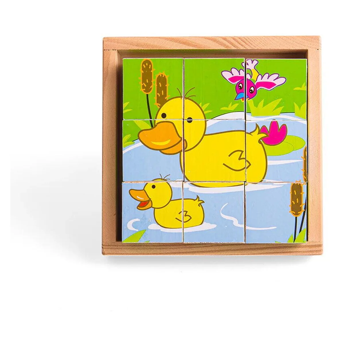 Puzzle cubic - animale domestice BIGJIGS Toys 10 luni [3]