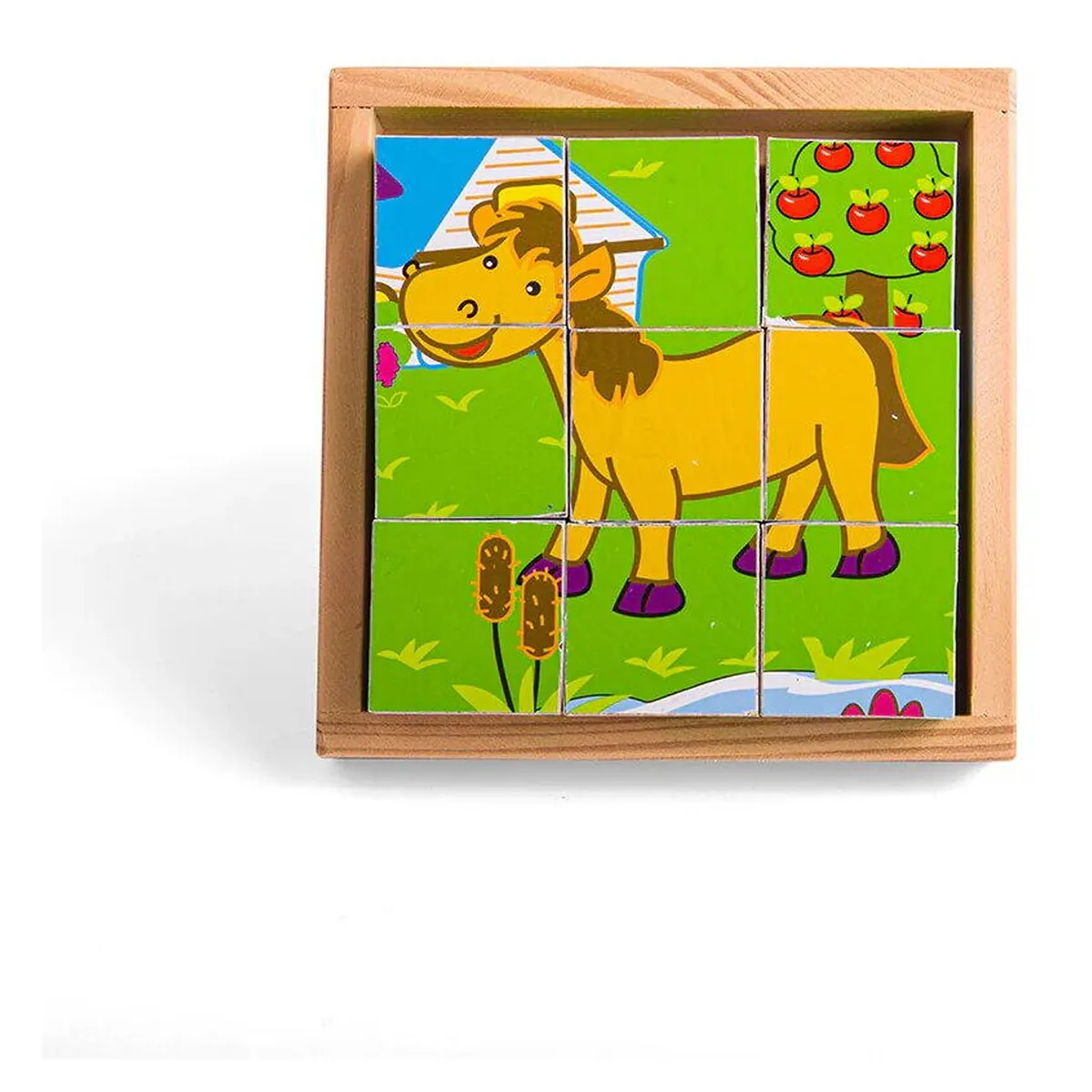 Puzzle cubic - animale domestice BIGJIGS Toys 10 luni [4]