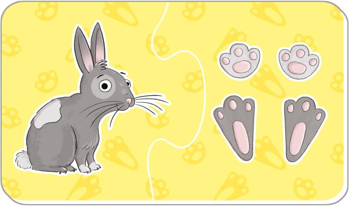 Puzzle de asociere - animalutele si urmele lor Galt 3 ani+ [3]