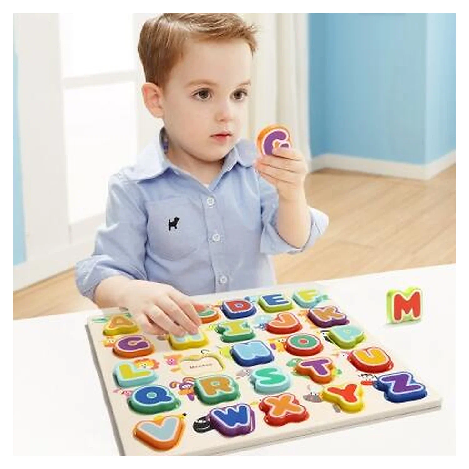 Puzzle din lemn - Litere si animalute Topbright 6 ani [2]