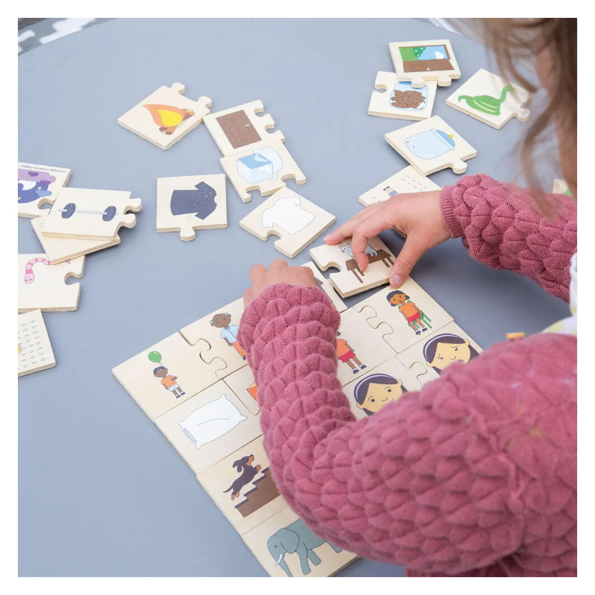 Puzzle din lemn - Perechea potrivita BIGJIGS Toys 3 ani+ [3]