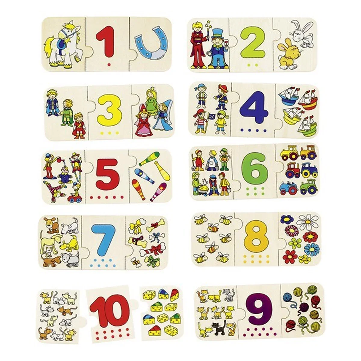 Puzzle lemn cu autocorectie invata Numerele Goki [1]