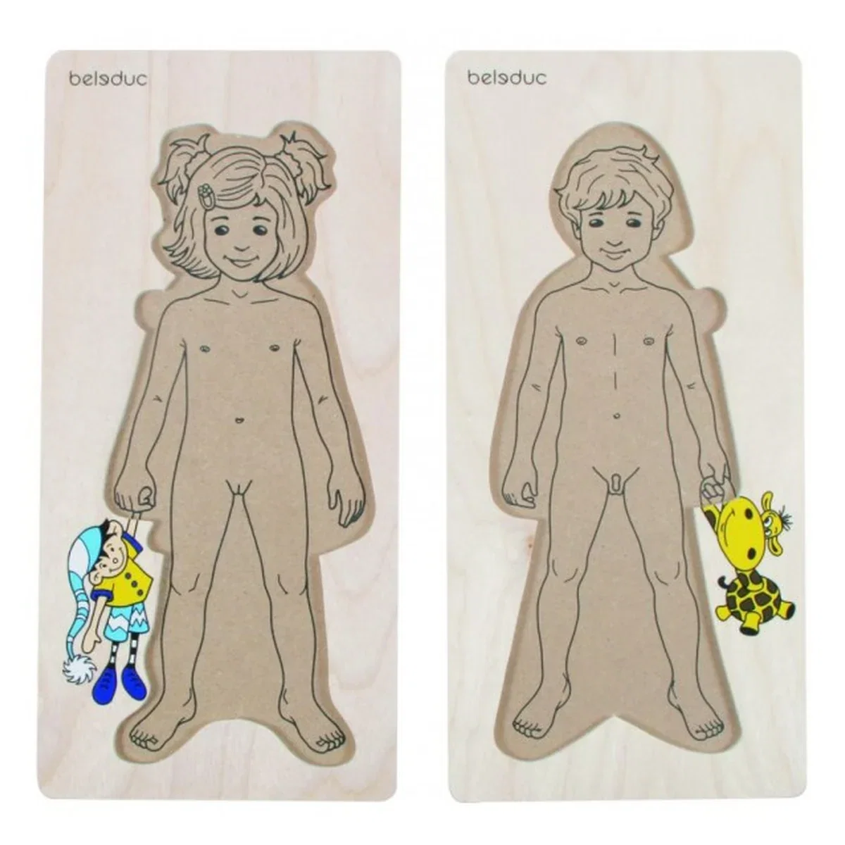 Puzzle lemn Imbracam copiii Beleduc [3]