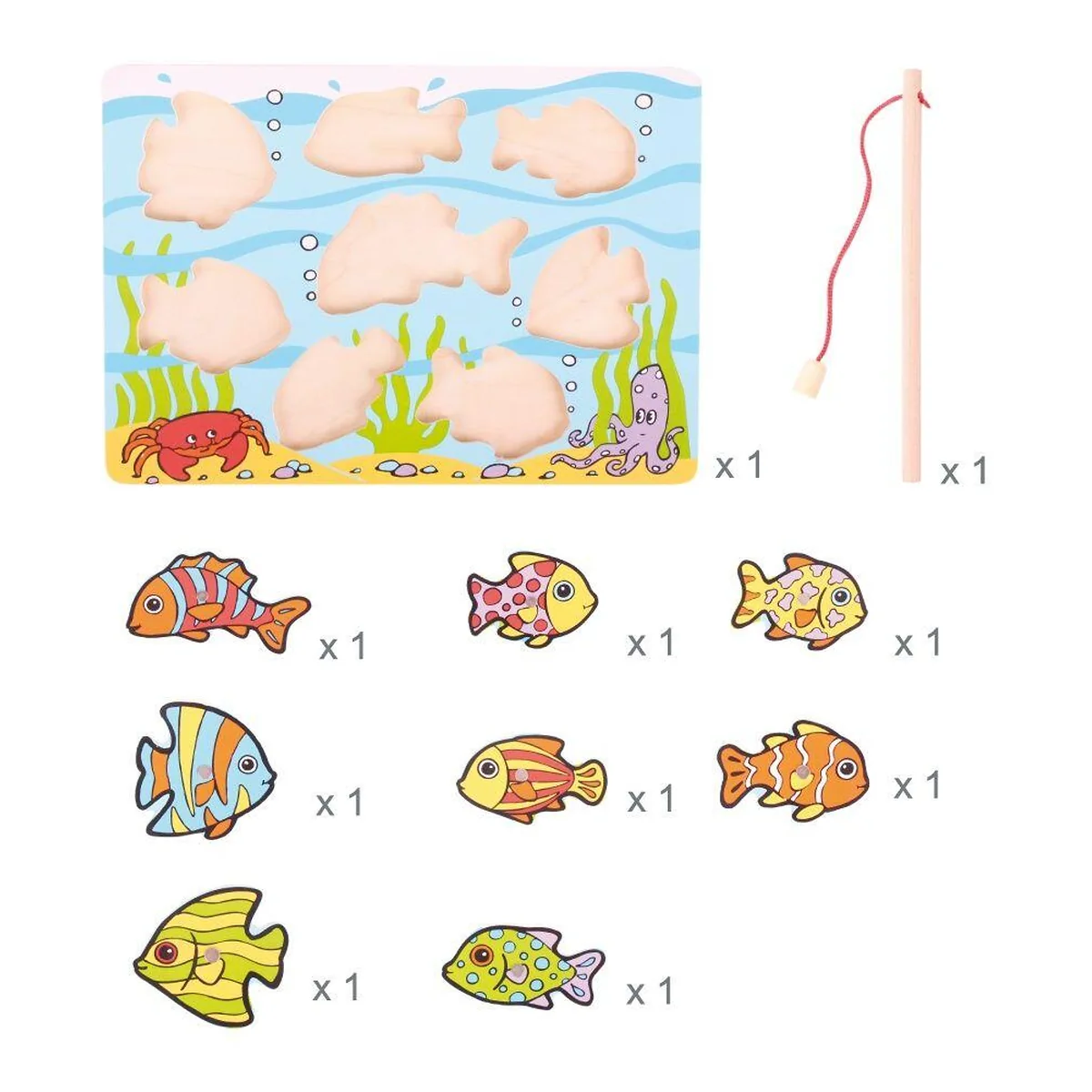 Puzzle magnetic - pestisorii nazdravani BIGJIGS Toys 10 luni+ [2]