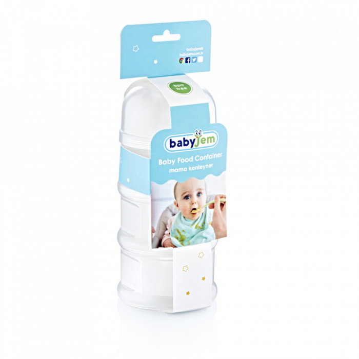 Recipient lapte praf BabyJem cu 3 compartimente 0luni + [2]