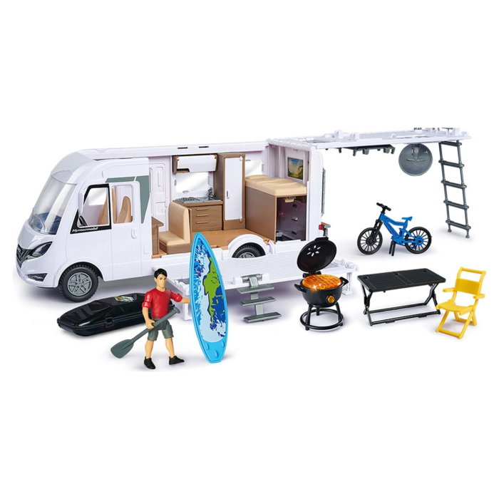 Rulota Dickie Toys Camper Hymer Camping Van Class B cu figurina si accesorii 3 ani + [2]