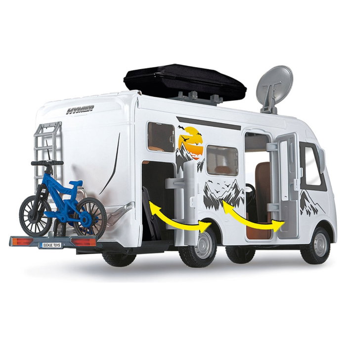 Rulota Dickie Toys Camper Hymer Camping Van Class B cu figurina si accesorii 3 ani + [4]