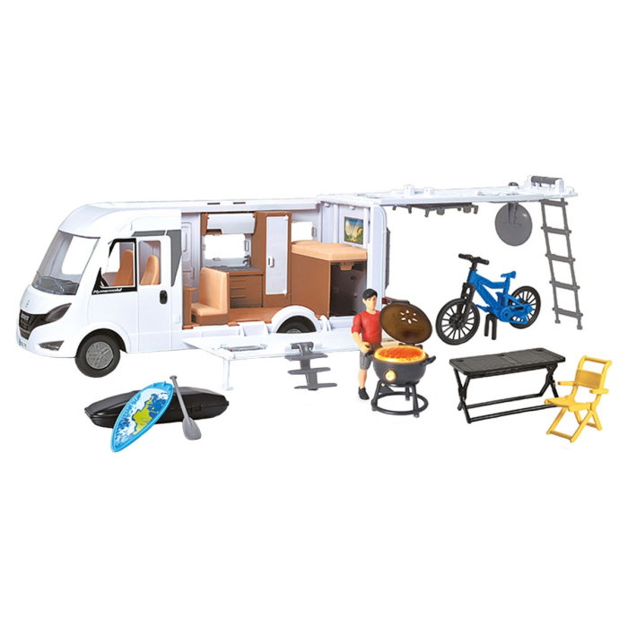 Rulota Dickie Toys Camper Hymer Camping Van Class B cu figurina si accesorii 3 ani + [1]