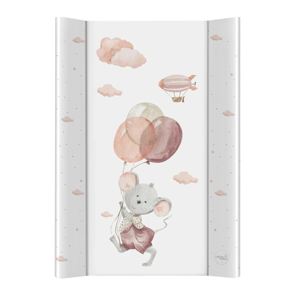 Saltea de infasat, Ceba Baby, Basic, 50x70 cm, Atasabila la patut, Fara BPA, 0 luni+, Mouse [1]