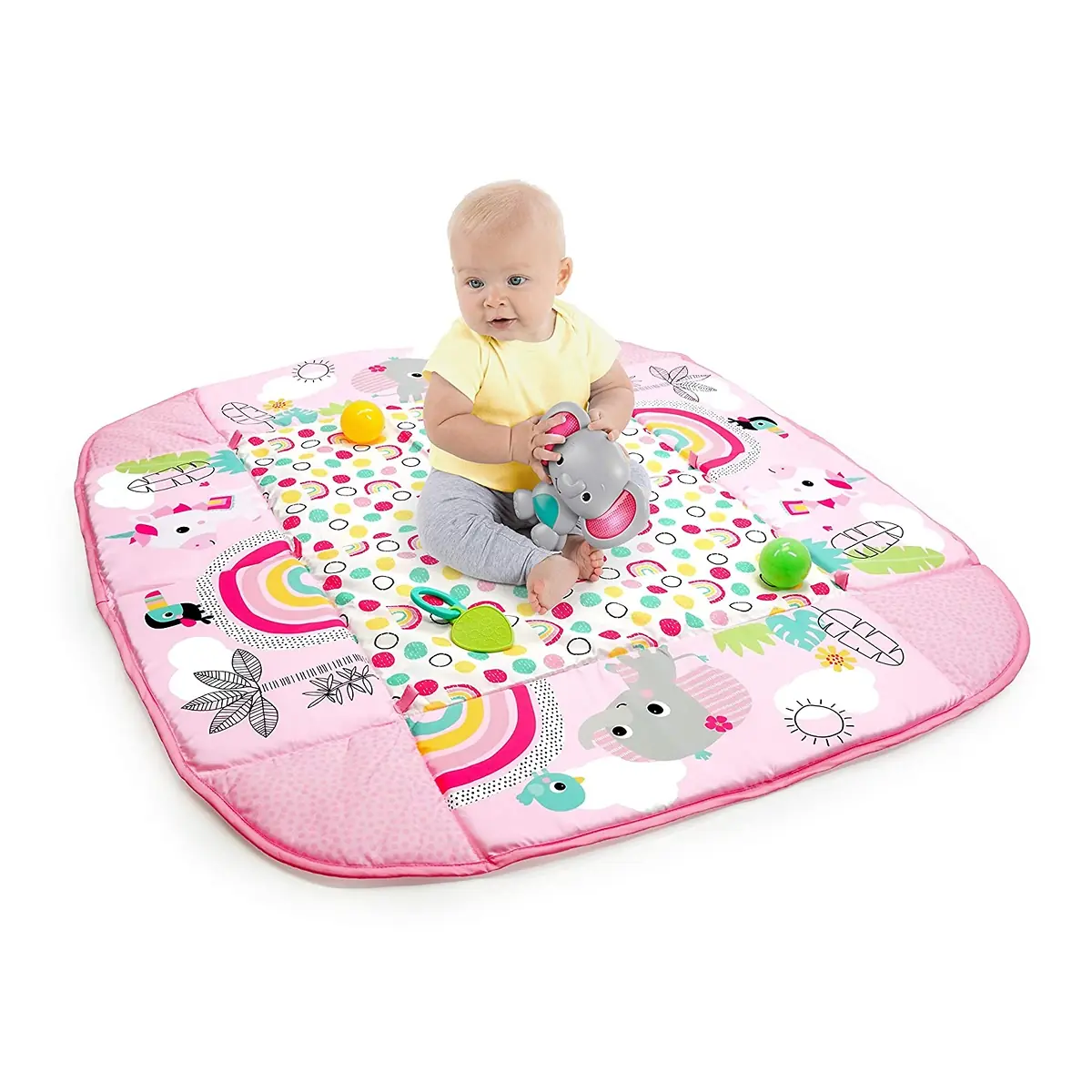 Salteluta de activitati 5 in 1 Gym & Ball Pit Rainbow Tropics Bright Starts 0 luni+ [10]