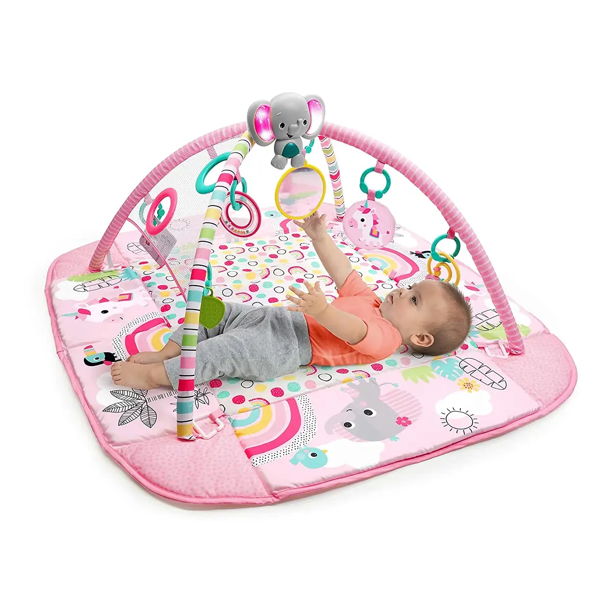 Salteluta de activitati 5 in 1 Gym & Ball Pit Rainbow Tropics Bright Starts 0 luni+ [5]