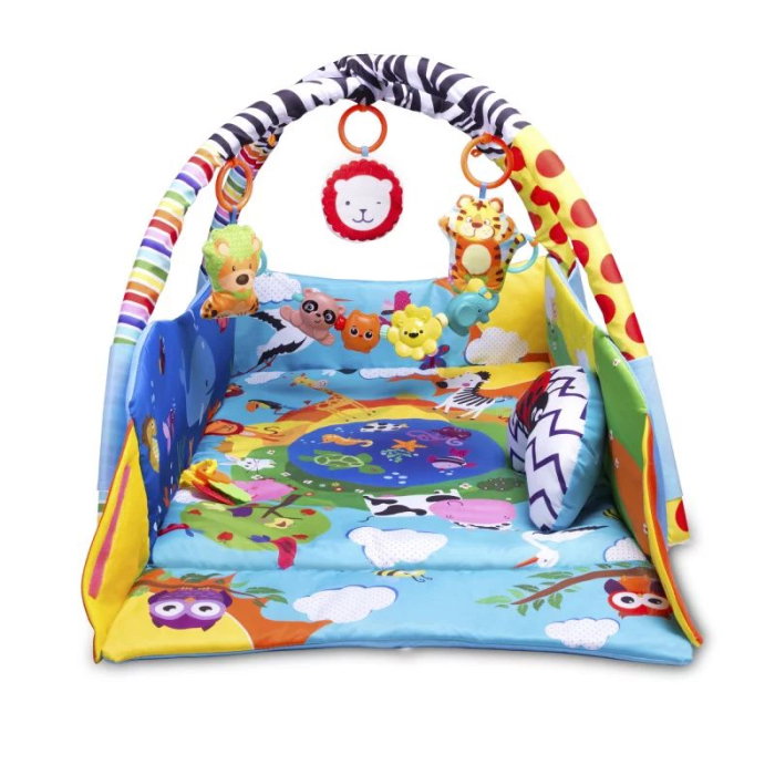 Salteluta interactiva, Lionelo, Anika, Cu jucarii, Oglinda, Perna, Conform cu standardul european de securitate EN71, Multicolor [2]