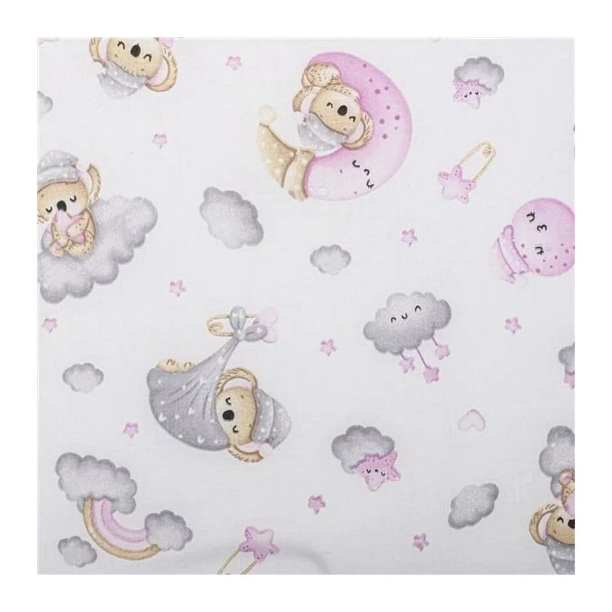Salteluta pliabila, New Baby, pentru patut, din spuma, 120x60x5 cm, Koala Pink 0 luni+ [5]