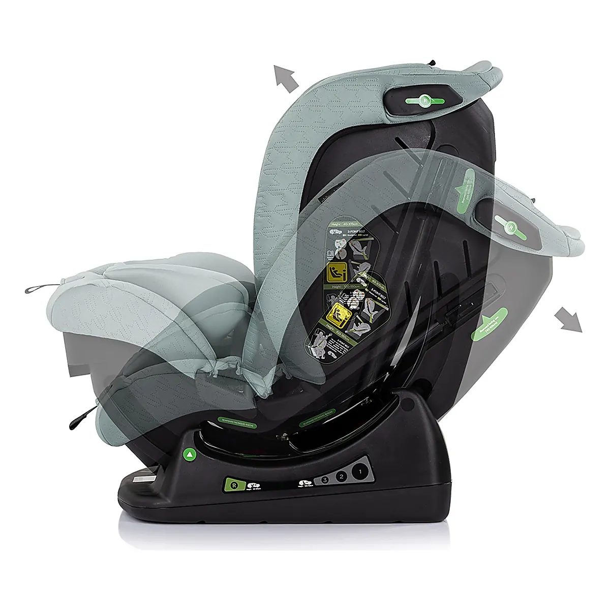 Scaun auto Chipolino Aviato I-Size 40-150 cm, Basil 12 ani [5]