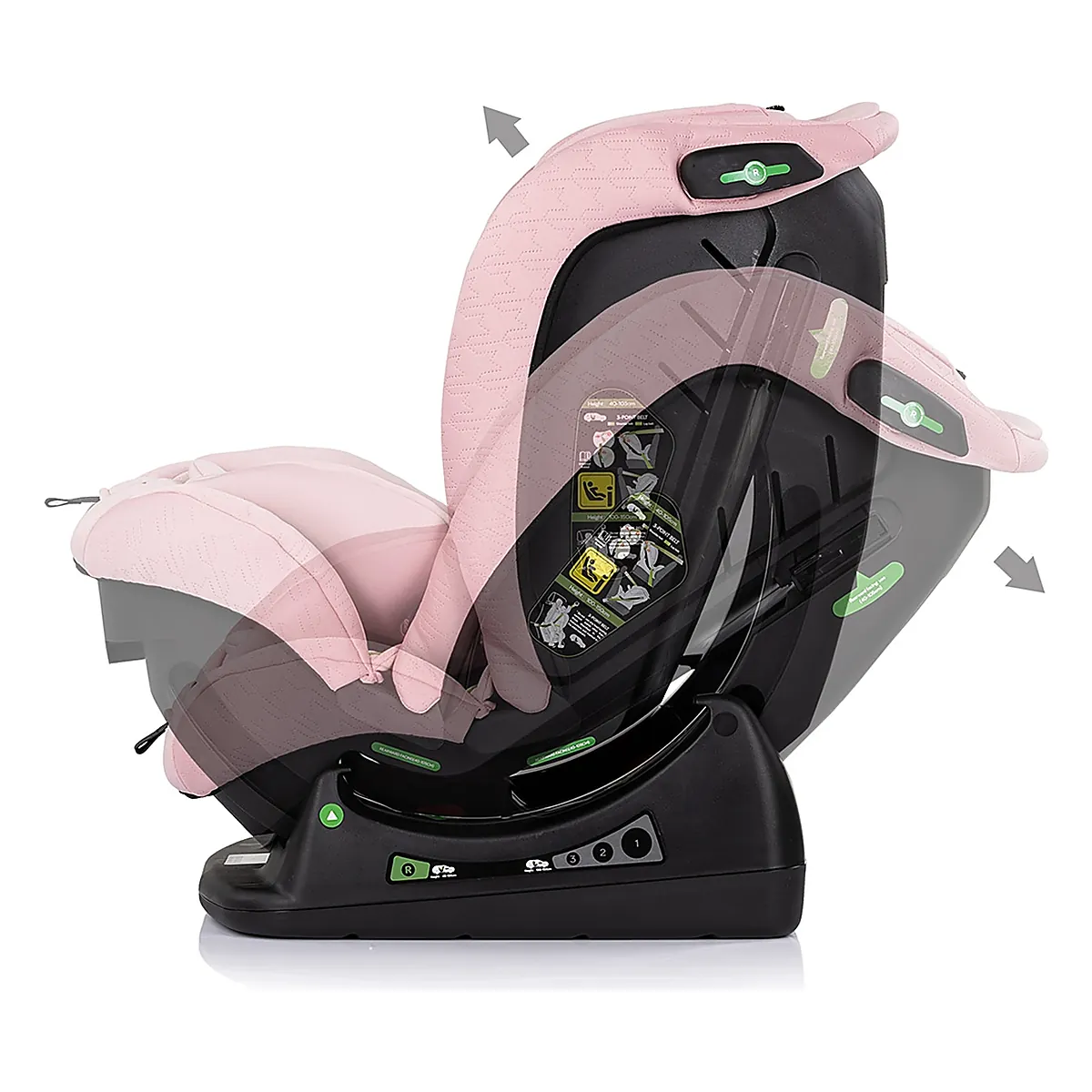 Scaun auto Chipolino Aviato I-Size 40-150 cm, Pink marshmallow 12 ani [5]
