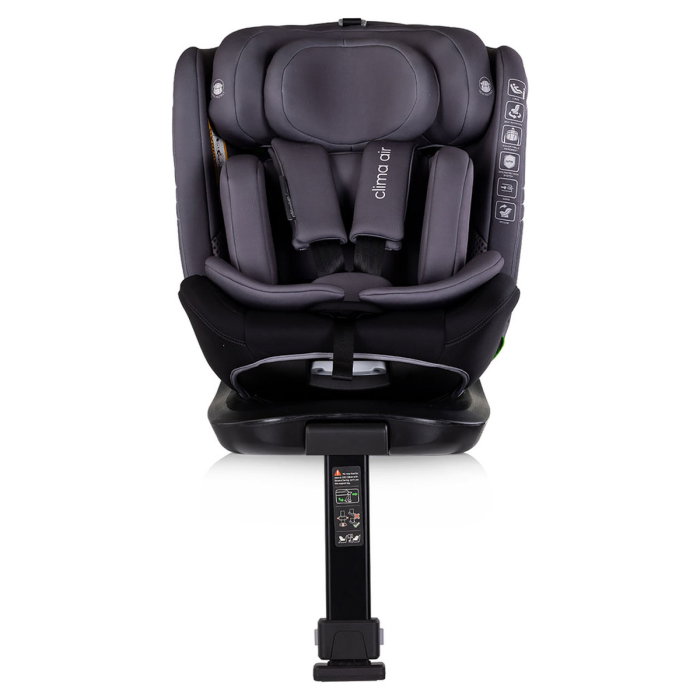 Scaun auto Chipolino Clima Air I-Size 40-150 cm cu sistem Isofix si sezut rotativ anthracite [3]