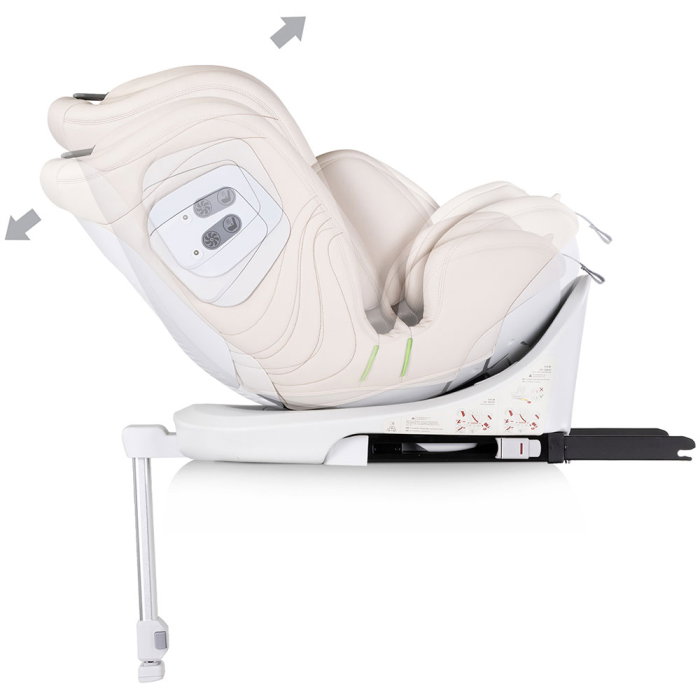 Scaun auto Chipolino Clima Air I-Size 40-150 cm cu sistem Isofix si sezut rotativ biscotta [8]