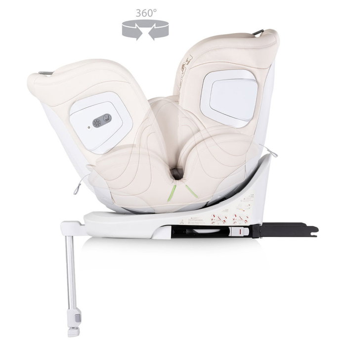 Scaun auto Chipolino Clima Air I-Size 40-150 cm cu sistem Isofix si sezut rotativ biscotta [7]