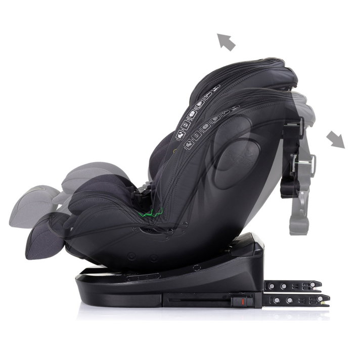 Scaun auto Chipolino Hypnotic I-Size 40-150 cm cu sistem Isofix si sezut rotativ anthracite 12 ani [5]
