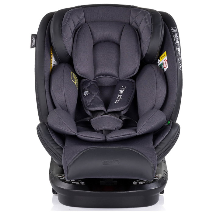 Scaun auto Chipolino Hypnotic I-Size 40-150 cm cu sistem Isofix si sezut rotativ anthracite 12 ani [2]