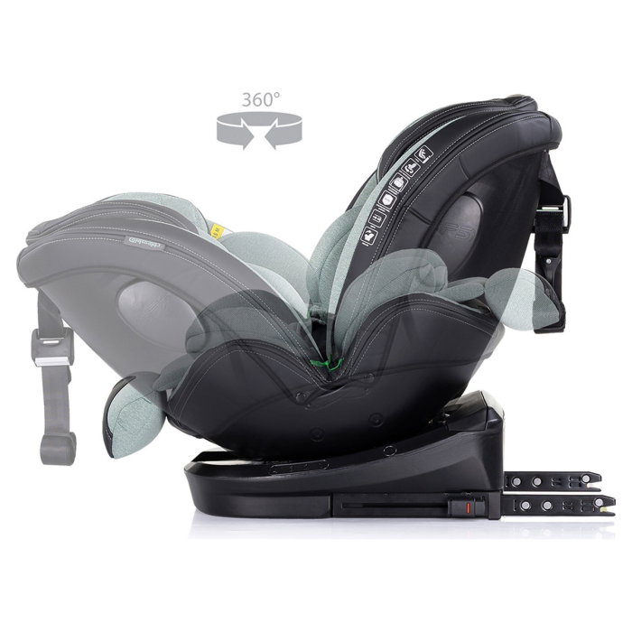 Scaun auto Chipolino Hypnotic I-Size 40-150 cm cu sistem Isofix si sezut rotativ basil 12 ani [7]