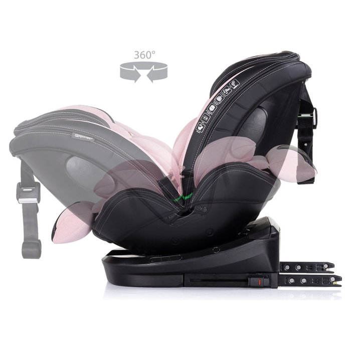 Scaun auto Chipolino Hypnotic I-Size 40-150 cm cu sistem Isofix si sezut rotativ pink marshmallow 12 ani [7]