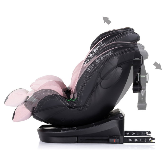 Scaun auto Chipolino Hypnotic I-Size 40-150 cm cu sistem Isofix si sezut rotativ pink marshmallow 12 ani [5]