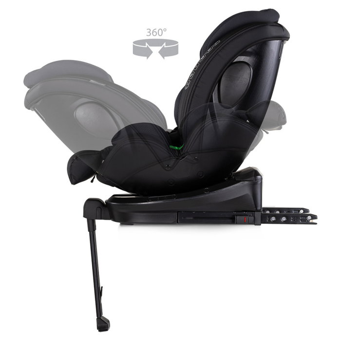 Scaun auto Chipolino Hypnotic Plus I-Size, 40-150 cm, cu sistem Isofix si sezut rotativ, Charcoal [7]