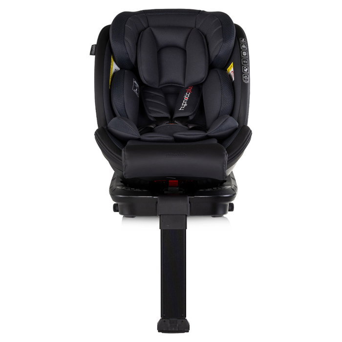 Scaun auto Chipolino Hypnotic Plus I-Size, 40-150 cm, cu sistem Isofix si sezut rotativ, Charcoal [3]