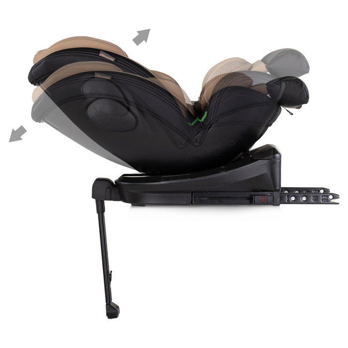 Scaun auto Chipolino Hypnotic Plus I-Size, 40-150 cm, cu sistem Isofix si sezut rotativ, Latte [9]