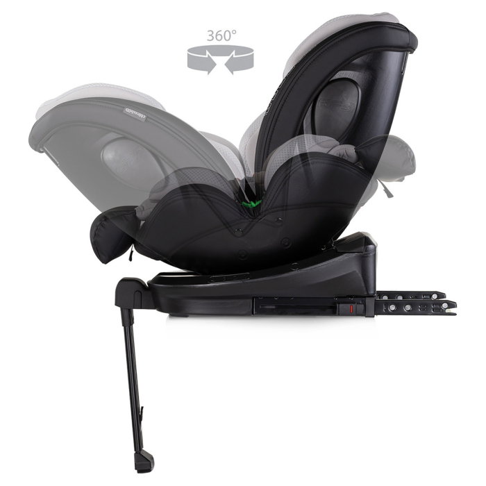 Scaun auto Chipolino Hypnotic Plus I-Size, 40-150 cm, cu sistem Isofix si sezut rotativ, Platinum [7]