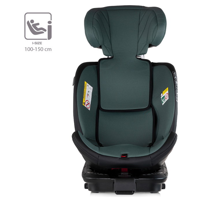 Scaun auto Chipolino Hypnotic Plus I-Size, 40-150 cm, cu sistem Isofix si sezut rotativ, Verde [10]