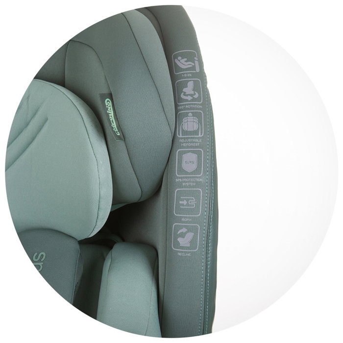 Scaun auto Chipolino Maximus I-Size 40-150 cm, sistem Isofix, Pastel green 12 ani [12]