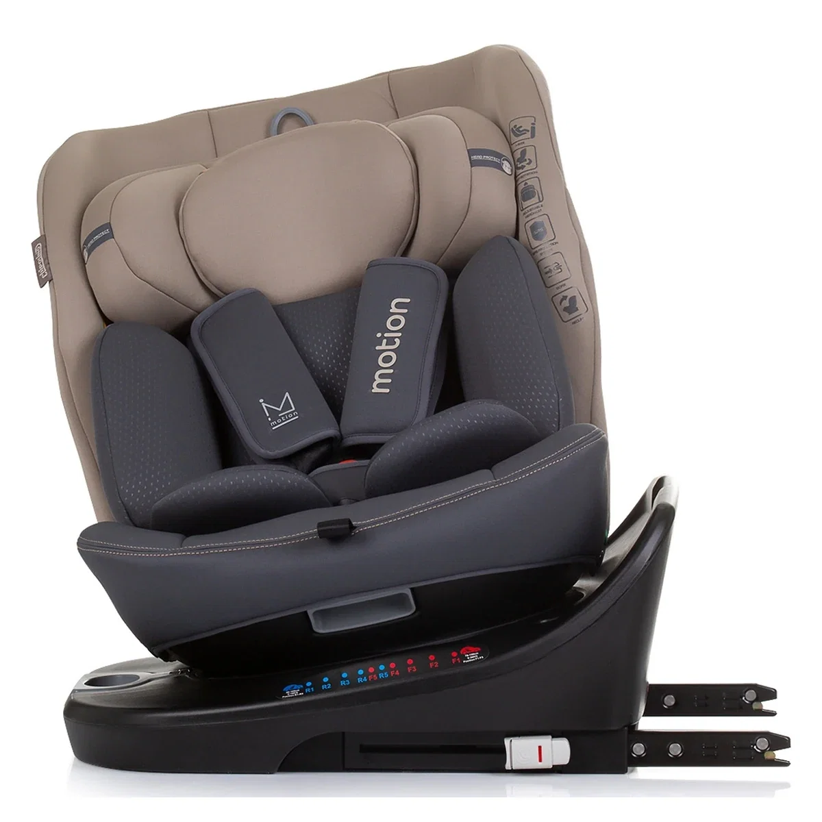 Scaun auto Chipolino Motion I-Size 40-150 cm macadamia cu sistem Isofix 12 ani [6]