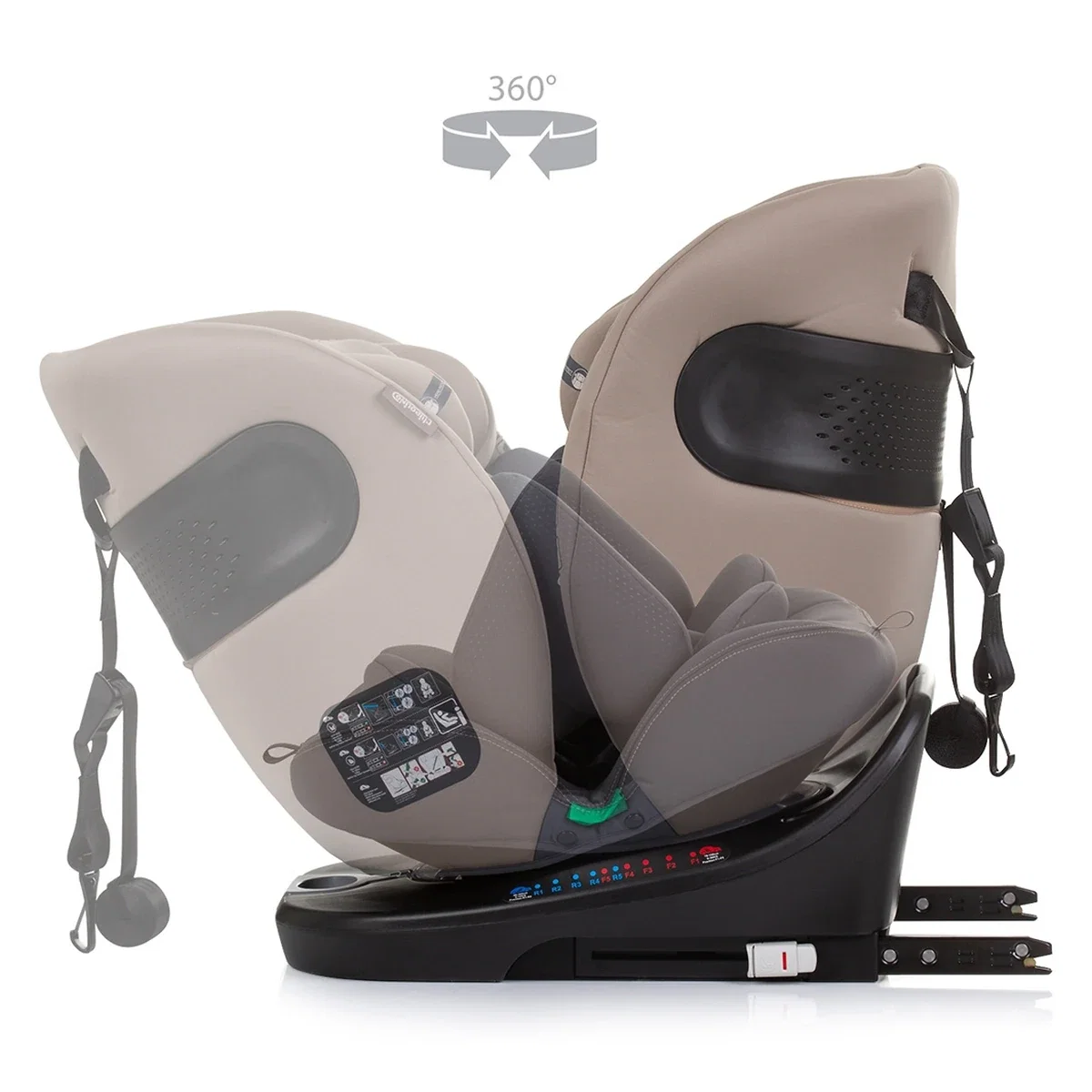 Scaun auto Chipolino Motion I-Size 40-150 cm macadamia cu sistem Isofix 12 ani [7]