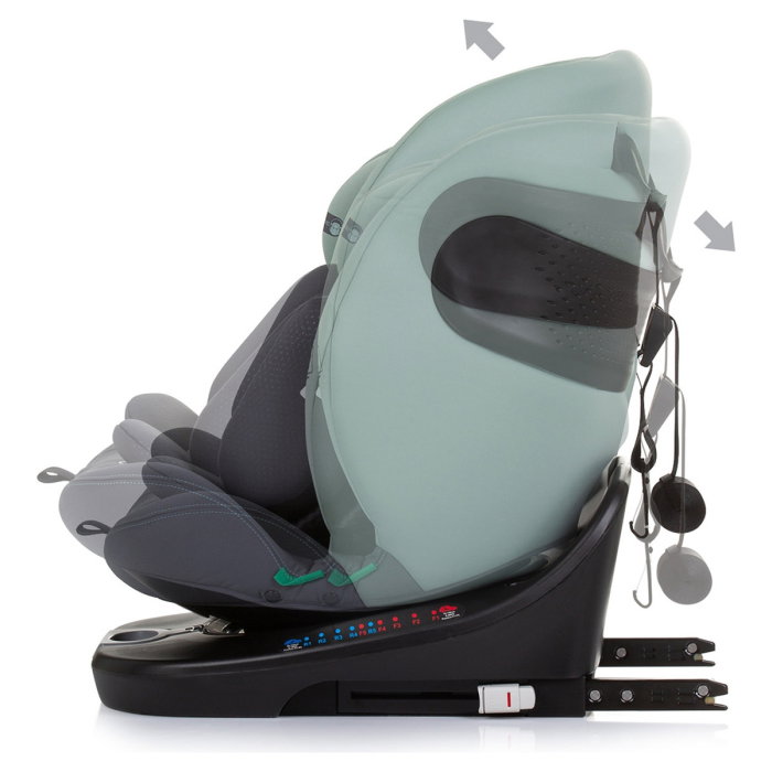 Scaun auto Chipolino Motion I-Size 40-150 cm pastel green cu sistem Isofix 12 ani [5]