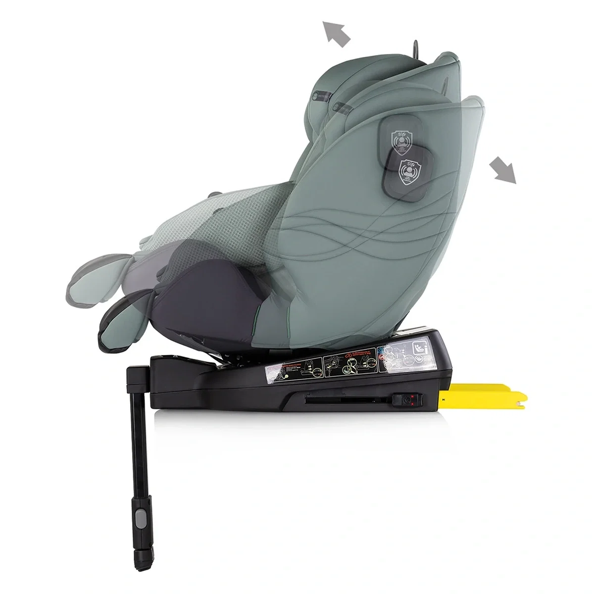 Scaun auto Chipolino Premium I-Size 40-150 cm cu sistem Isofix, Basil 12 ani [5]