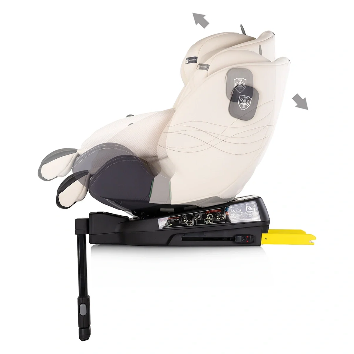 Scaun auto Chipolino Premium I-Size 40-150 cm cu sistem Isofix, Biscotta - Bej 12 ani [5]